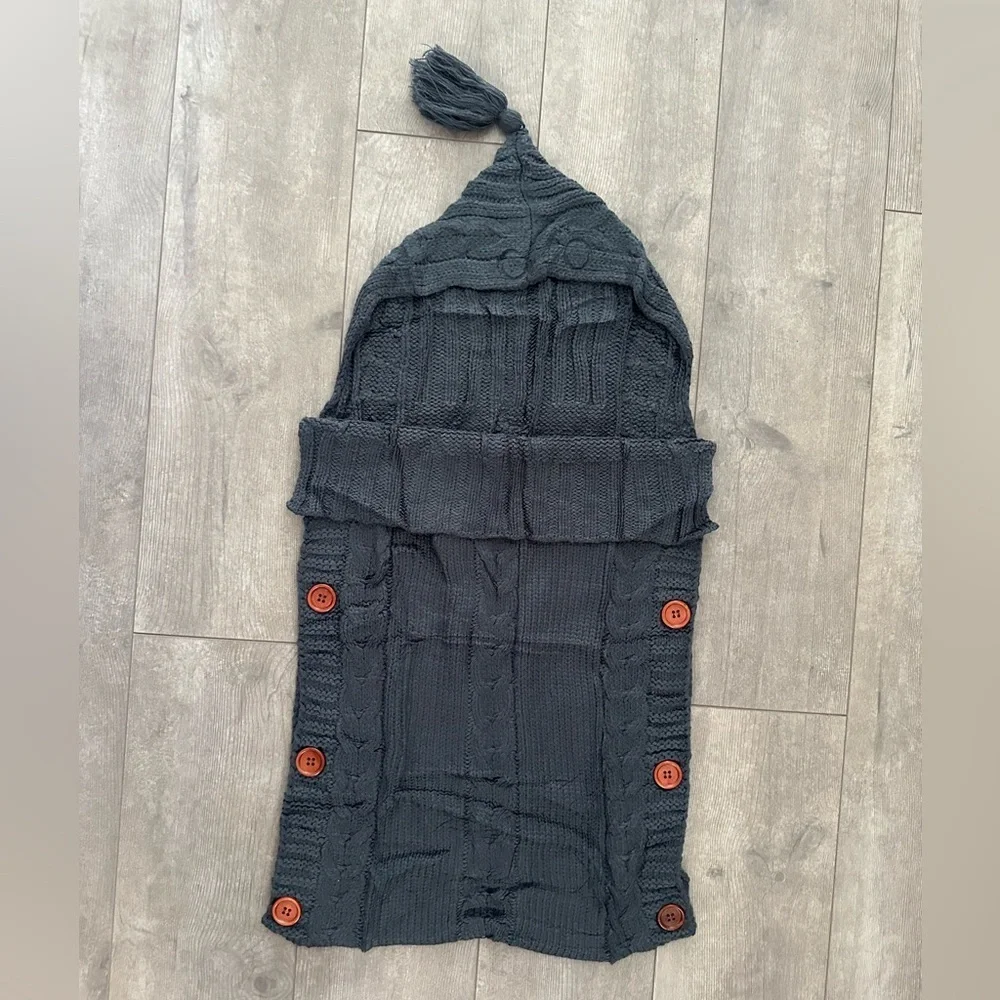 New Boutique Knit Baby Hooded Swaddling Blanket